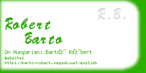 robert barto business card